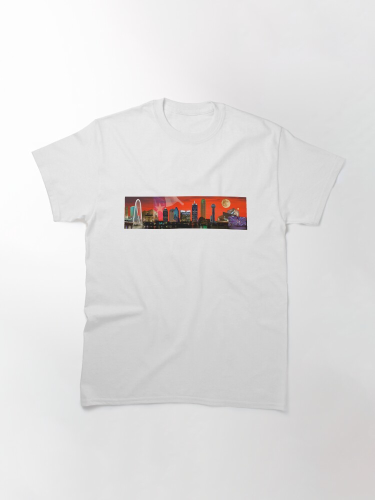 Thumbnail 2 of 7, Classic T-Shirt, Dallas Fort Worth Sunrise Skyline designed and sold by Warren Paul Harris.
