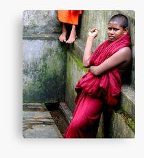 Monk and Feet Canvas Print