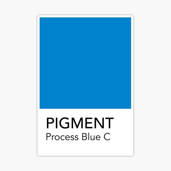 Pantone Process Blue C Sticker for Sale by anniesibon