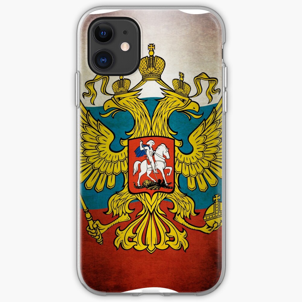 Waving flag of Russia iPhone-Hülle & Cover
