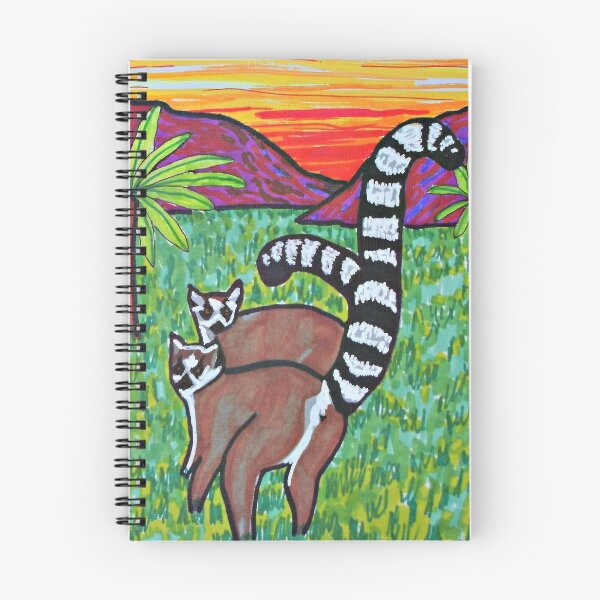 Item preview, Ring Tailed Lemurs in meadow designed and sold by George Hutton Hunter.