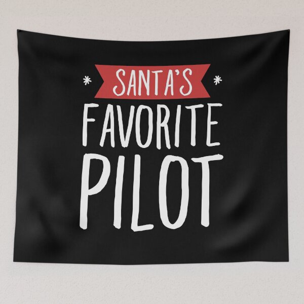 Item preview, Santa's favorite pilot - Funny aviator designed and sold by Captain Mood.