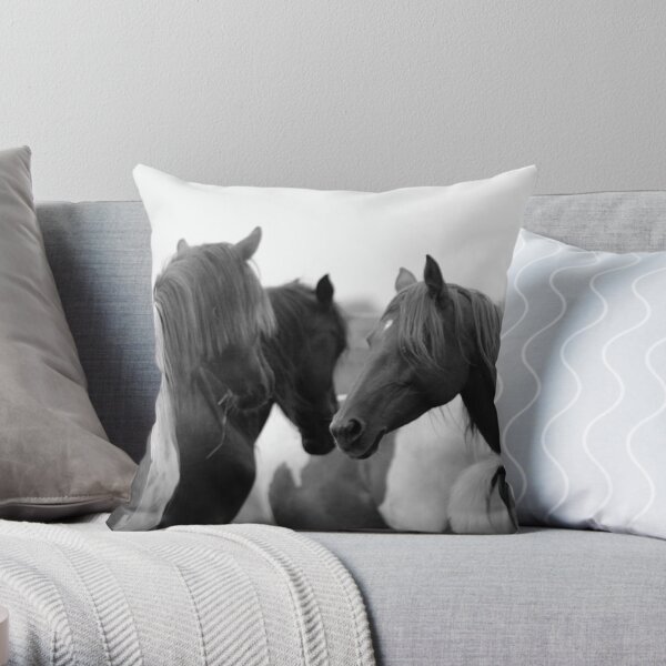 Wild Horses Throw Pillow
