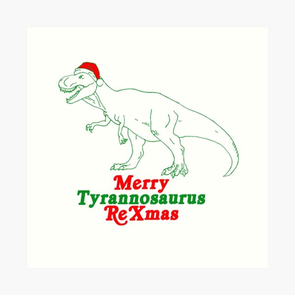 Trex Xmas Art Print