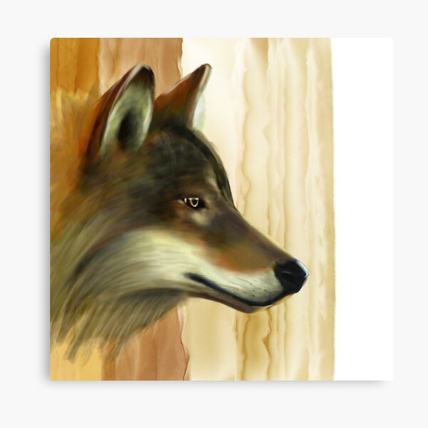 Portrait of a Wolf Canvas Print