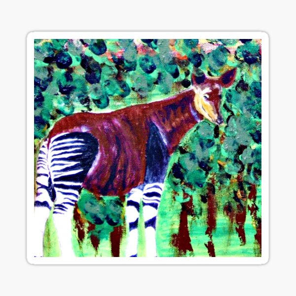Okapi in the jungle Sticker