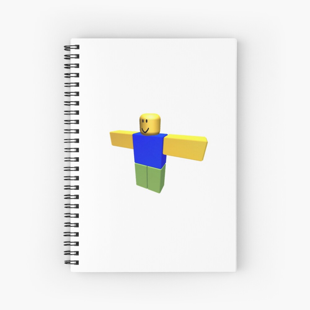 Roblox Noob T Pose Spiral Notebook By Levonsan Redbubble - roblox face stationery redbubble