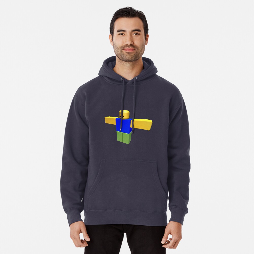Roblox Noob T Pose Pullover Hoodie By Levonsan Redbubble - noob t pose roblox