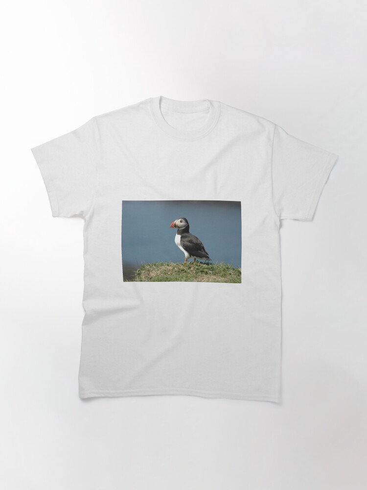 Thumbnail 3 of 7, Classic T-Shirt, Solitary Puffin in profile designed and sold by SiobhanFraser.
