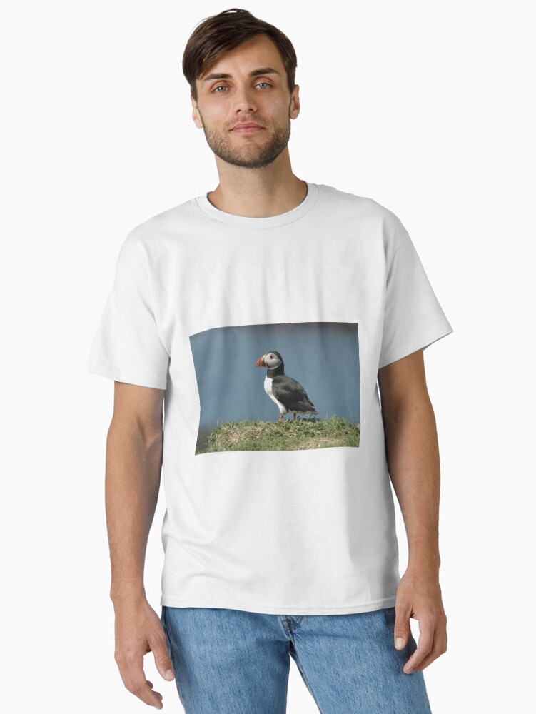Thumbnail 1 of 7, Classic T-Shirt, Solitary Puffin in profile designed and sold by SiobhanFraser.