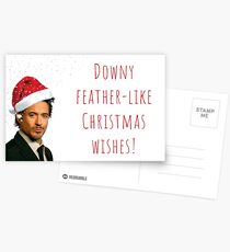 Robert Downey Jr Christmas card, Funny, Hilarious, Banter, Meme, Gifts, Presents, Ideas, Art Style, Colors, Winter, Actors, Jokes, Puns Postcards