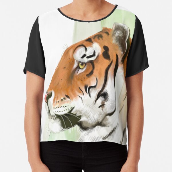 Portrait of a Tiger Chiffon Top