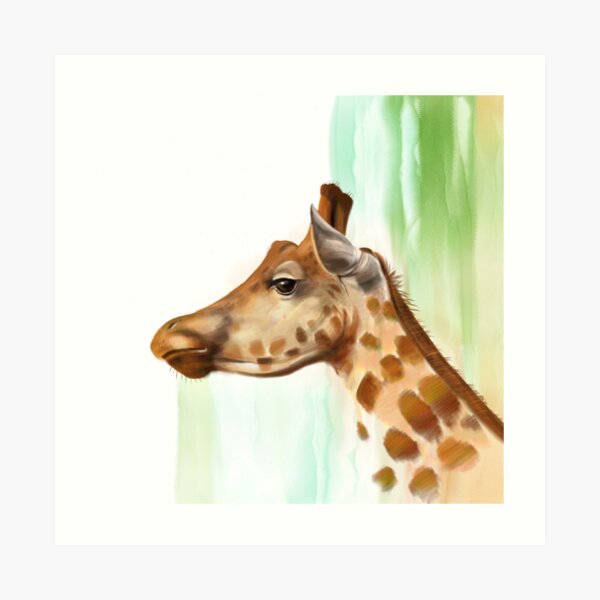 Portrait of a Giraffe Art Print