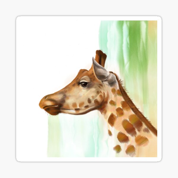 Portrait of a Giraffe Sticker