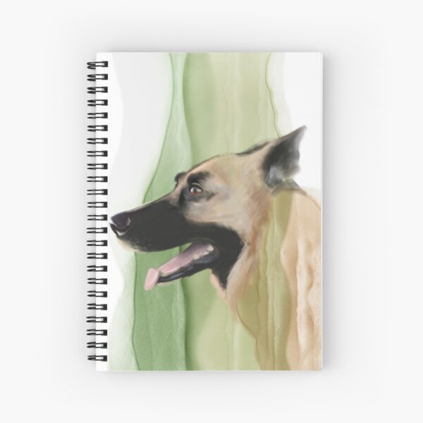 Portrait of a Norwegian Elk Hound Spiral Notebook