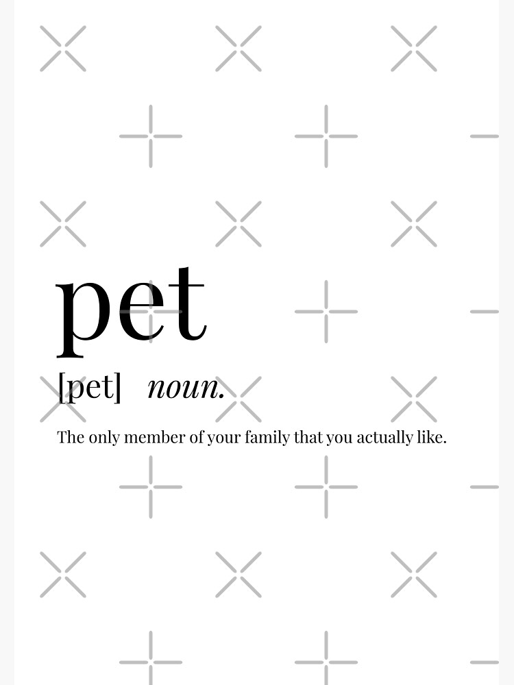 "Pet Definition" Poster by definingprints Redbubble