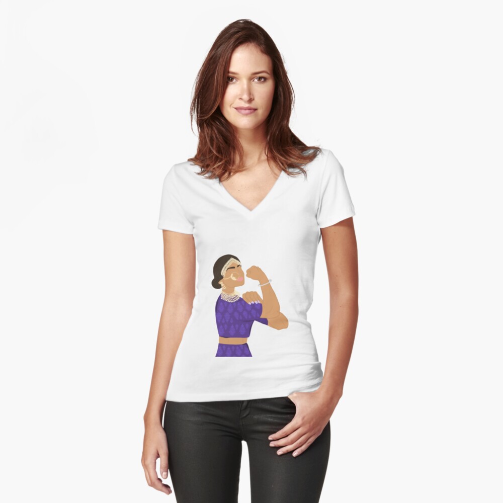 Item preview, Fitted V-Neck T-Shirt designed and sold by daveendesigns98.
