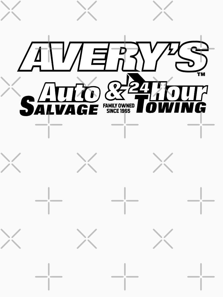 "Avery's Auto Salvage & 24 Hour Towing" Essential TShirt for Sale by