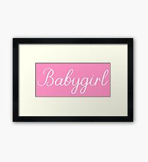 Babygirl Feminine Script Text Framed Print