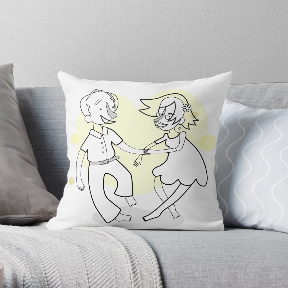 Hey! Lets dance Throw Pillow