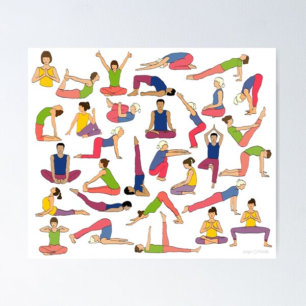 Buy Yoga Poses Print Online In India - Etsy India