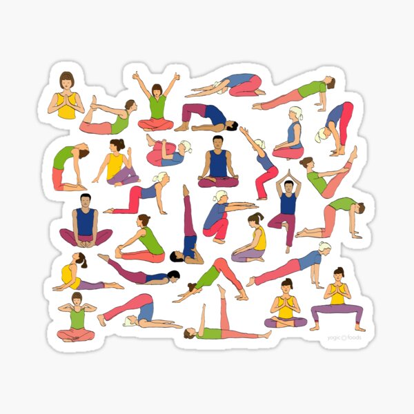 Yoga Poses collection  Sticker