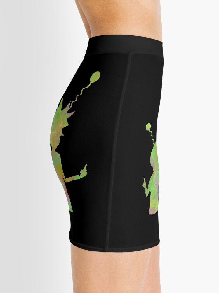 Alternate view of Rick and Morty silhouette - Peace among worlds Mini Skirt