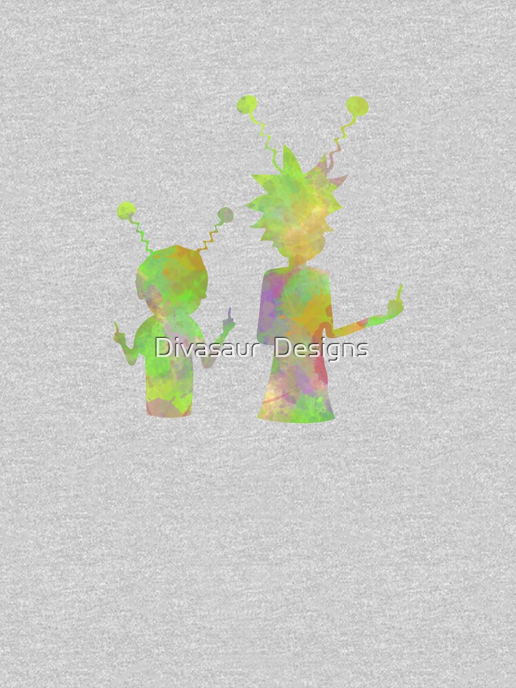 Rick and Morty silhouette - Peace among worlds by DivasaurDesigns