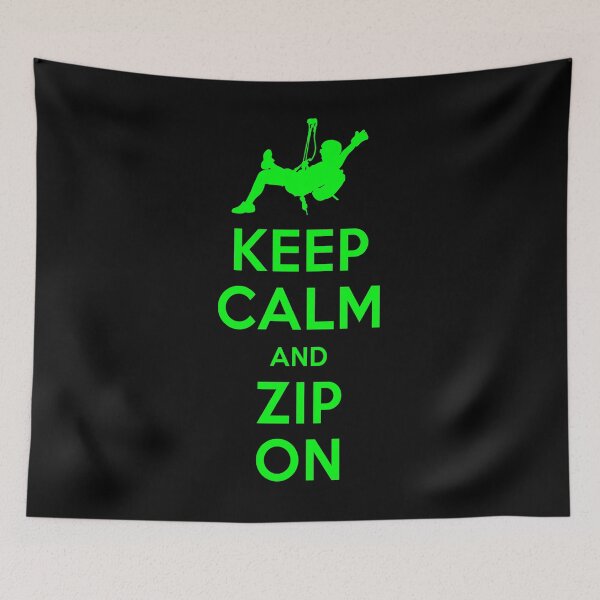 Item preview, Zipline Keep Calm and Zip On Design for Zipline Lovers designed and sold by BouncingSloth.