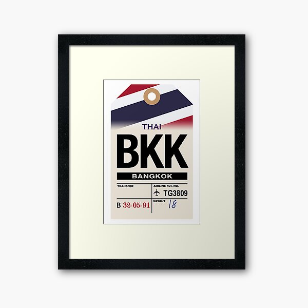 Item preview, Bangkok (BKK) Thailand Airline Luggage Tag designed and sold by travelwitheric.