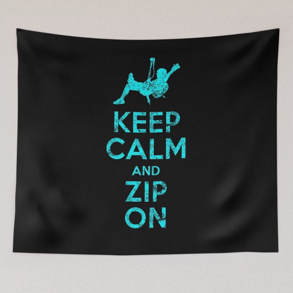 Item preview, Vintage Zipline Keep Calm and Zip On Design for Zipline Lovers designed and sold by BouncingSloth.