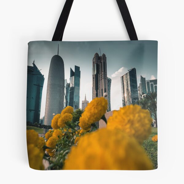 Item preview, doha skyline with flowers designed and sold by franckreporter.