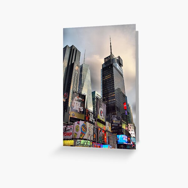 Skyscrapers in Times Square Greeting Card