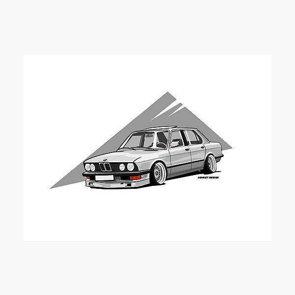 E28 STANCED ON BBS Photographic Print