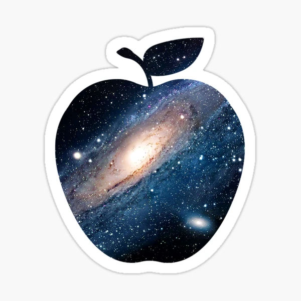 37 Magic Apple Universe Sticker by Margarita-Art