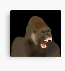 Angry silverback gorilla Canvas Print