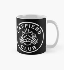 Misfits Caffiend Club white stencil design Mug