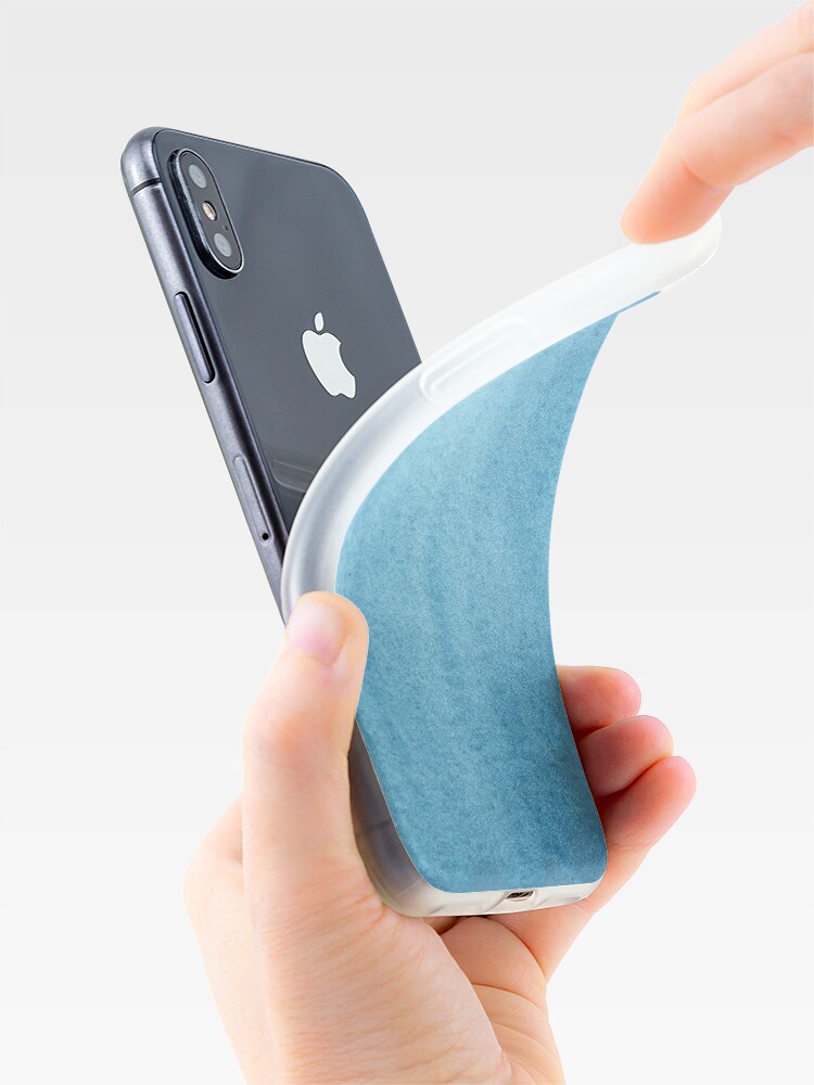 Alternate view of Blue Watercolor brush stroke (small) iPhone Case & Cover