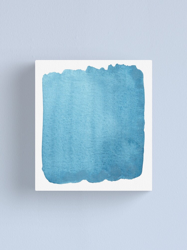 Alternate view of Blue Watercolor brush stroke (small) Canvas Print