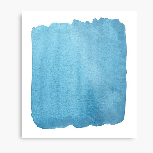 Blue Watercolor brush stroke (small) Metal Print