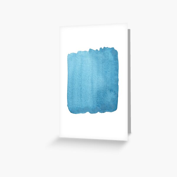 Blue Watercolor brush stroke (small) Greeting Card