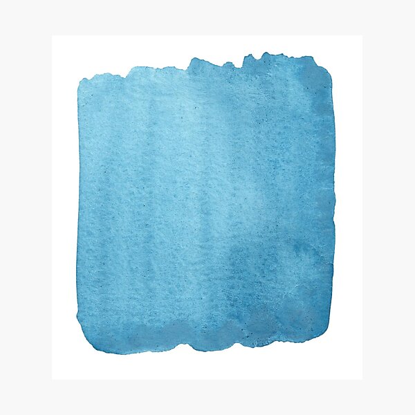 Blue Watercolor brush stroke (small) Photographic Print