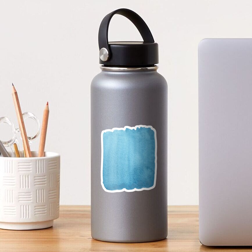 Blue Watercolor brush stroke (small) Sticker