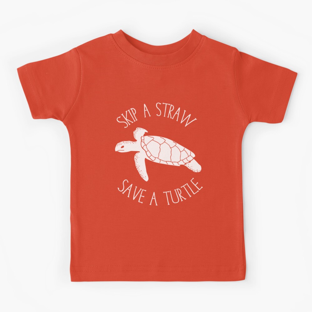 Skip A Straw Save A Turtle Shirt, Teen Tween Girl, Sea Turtle