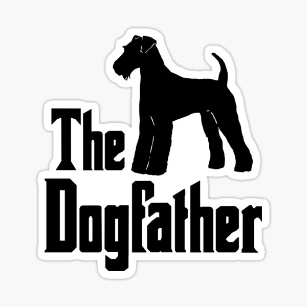Item preview, The Dogfather Airedale Terrier silhouette funny gift idea designed and sold by HEJAshirts.