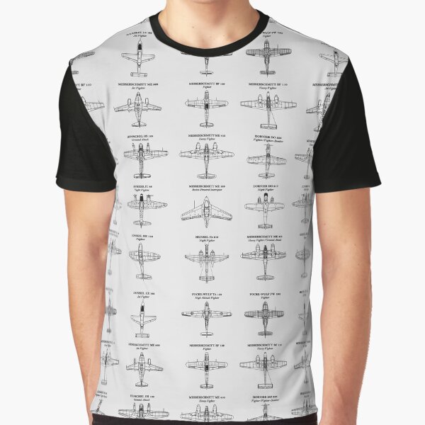 Vista previa del artículo con la obra «Aviones de combate alemanes de la Segunda Guerra Mundial», diseñado y vendido por rogue-design.