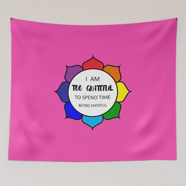 Item preview, Too Grateful To Be Hateful - Pink designed and sold by 4wordsmovement.