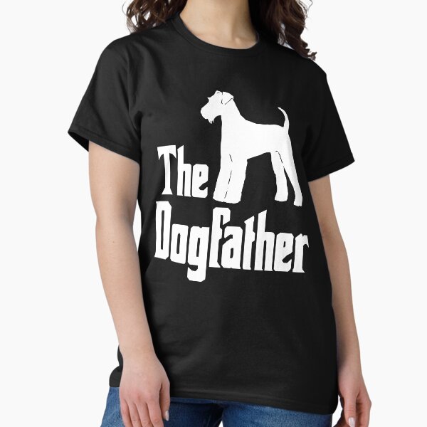 Item preview, The Dogfather Airedale Terrier silhouette funny gift idea designed and sold by HEJAshirts.