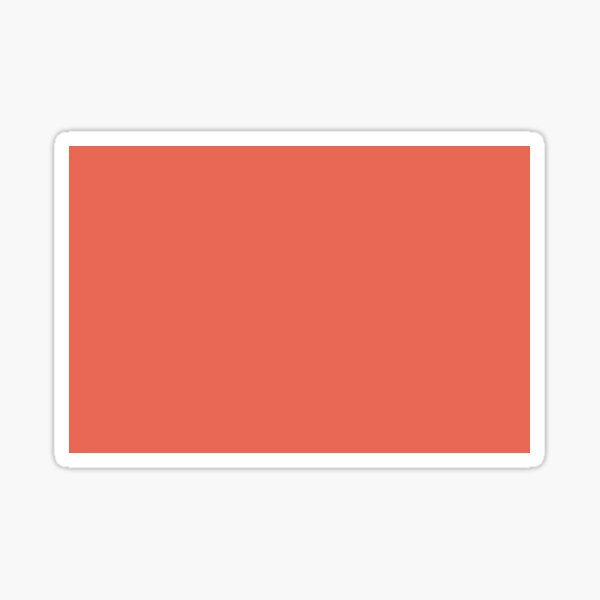 Solid Color Pantone Color of the Year Living Coral 16-1546 Pink - Peach Sticker