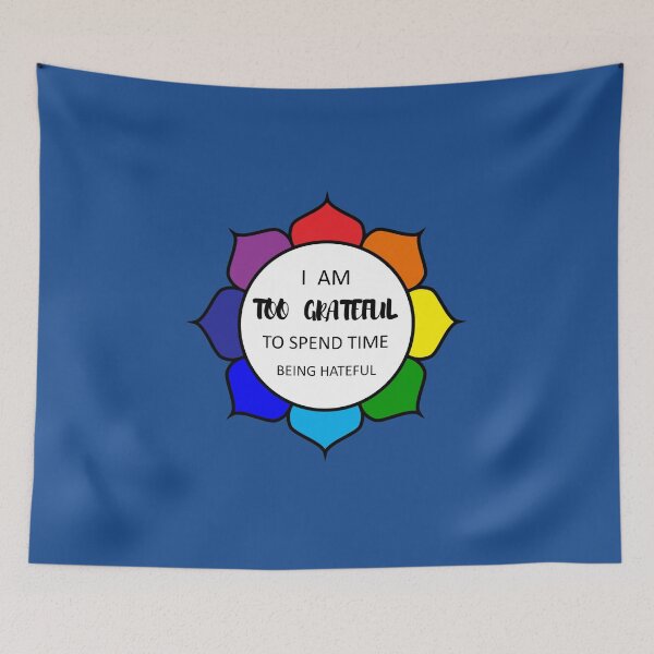 Item preview, Too Grateful To Be Hateful - Blue designed and sold by 4wordsmovement.
